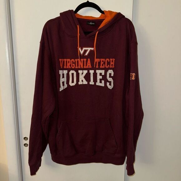 Virginia Tech Hokies Men’s Maroon Hooded Sweatshirt Size XXL GUC - Picture 1 of 12